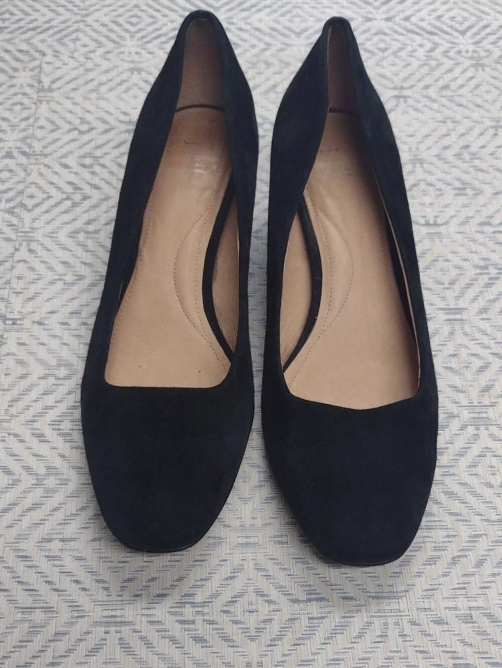 J. Jill Black Suede Block Heel Pumps with Tortoiseshell Heel
